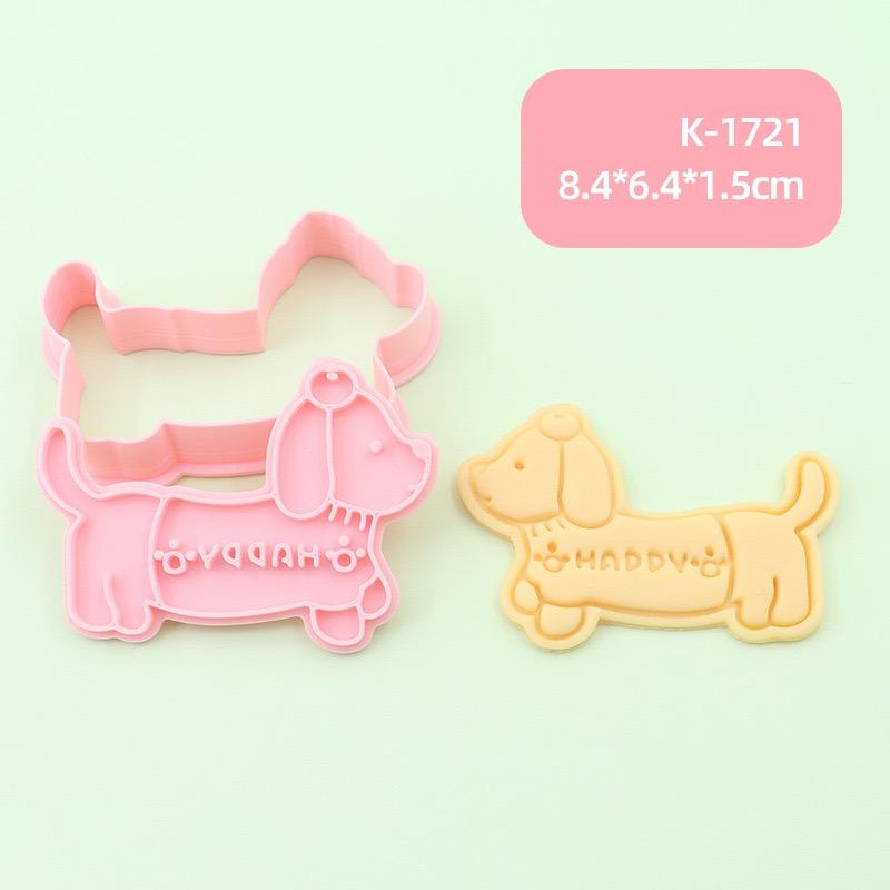 Cookie Mold with Cartoon Dachshund Design, Pet Cookie Mold, Fondant 3D Press-type Baking Tool