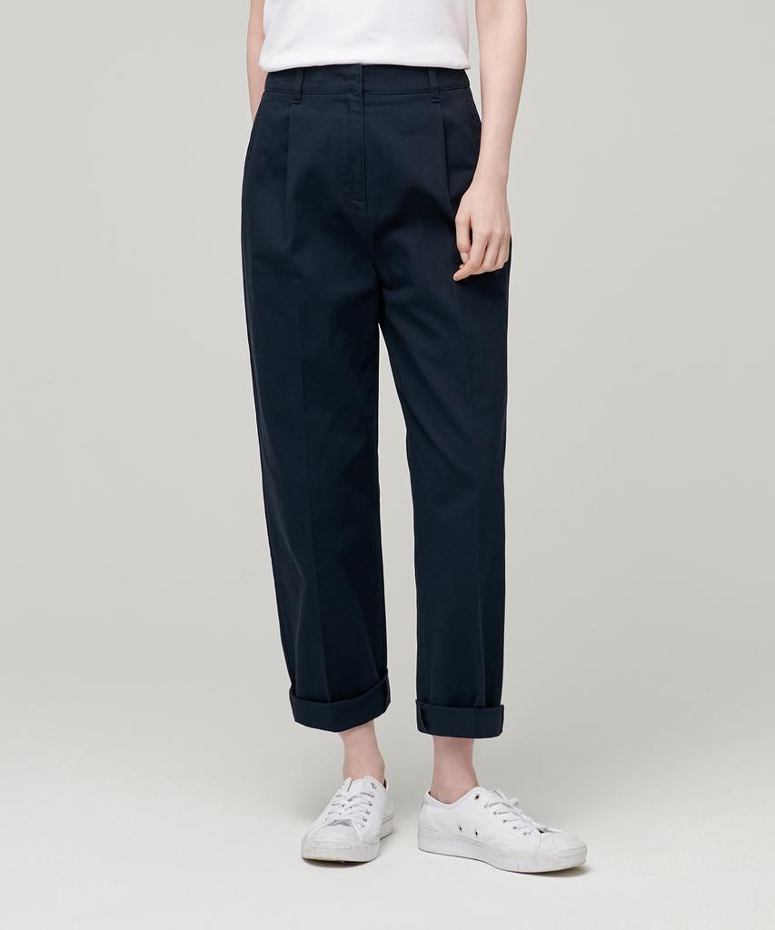 MUSINSA STANDARD WOMAN Women'S Tapered Chino Pants [Navy]