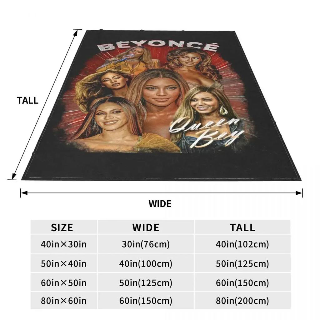Beyonce Weiche Strapazierfähige Decken Queen Bey Musik Sängerin Flugzeug Reise Überwurfdecke Lustiges Design Flanell Tagesdecke Sofa Bettbezug
