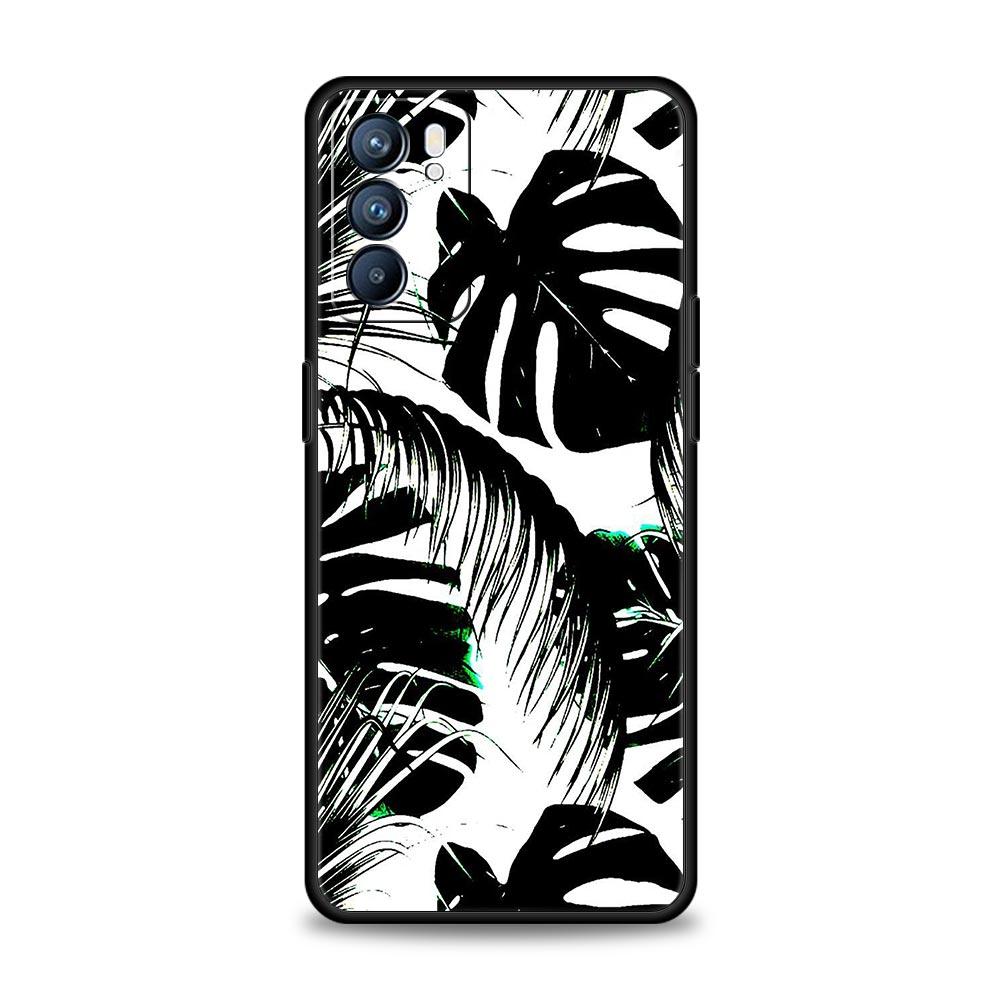 Leaves Monstera Green Phone Case For Oppo Reno14 Reno13 Reno12 11 F 10 Find X5 X9 Pro A54 5G A53 A52 A9 A78 4G A79 A80 A98 Cover