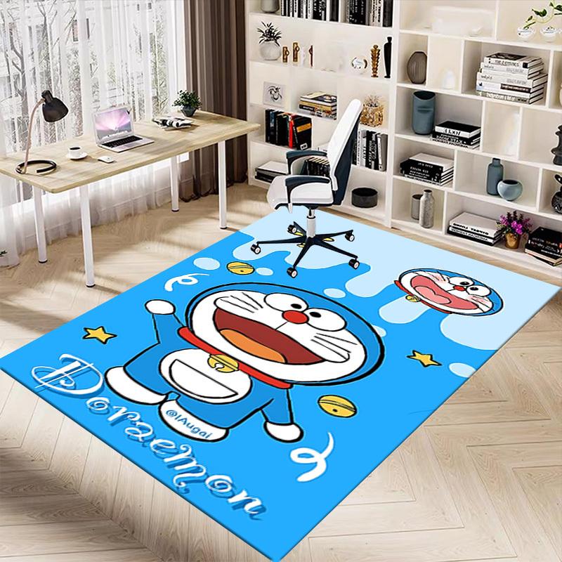 1pc Doraemon Carpet Anti Slip Polyester Floor Mat for office.Bedroom