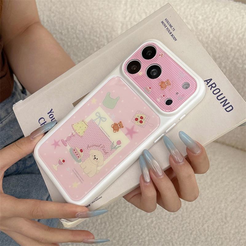Pink Plaid Desk Lamp iPhone 17/16 Pro Max/15 Pro Girly Phone Case