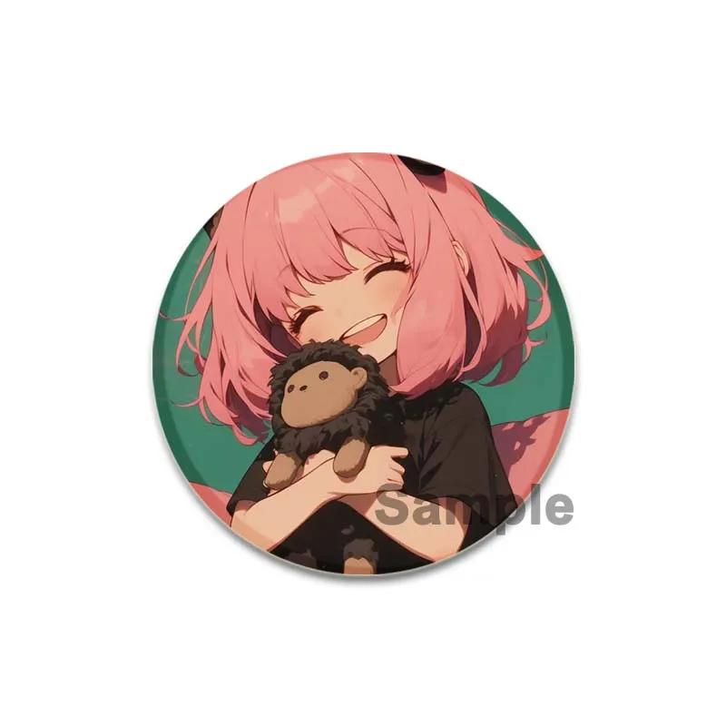 32/44/58mm SPY X FAMILY Enamel Pin Cute Anime Brooches Anya Forger Damian Lapel Pins Cartoon Badge Backpack Hat Jewelry Accessories Gift