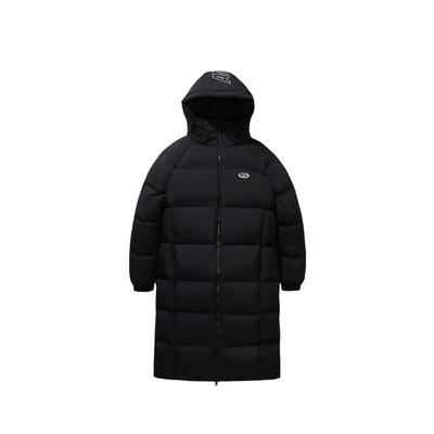 Casaco Longo de Penas Casual com Zíper e Capuz Masculino Roupa Exterior 952548911-2