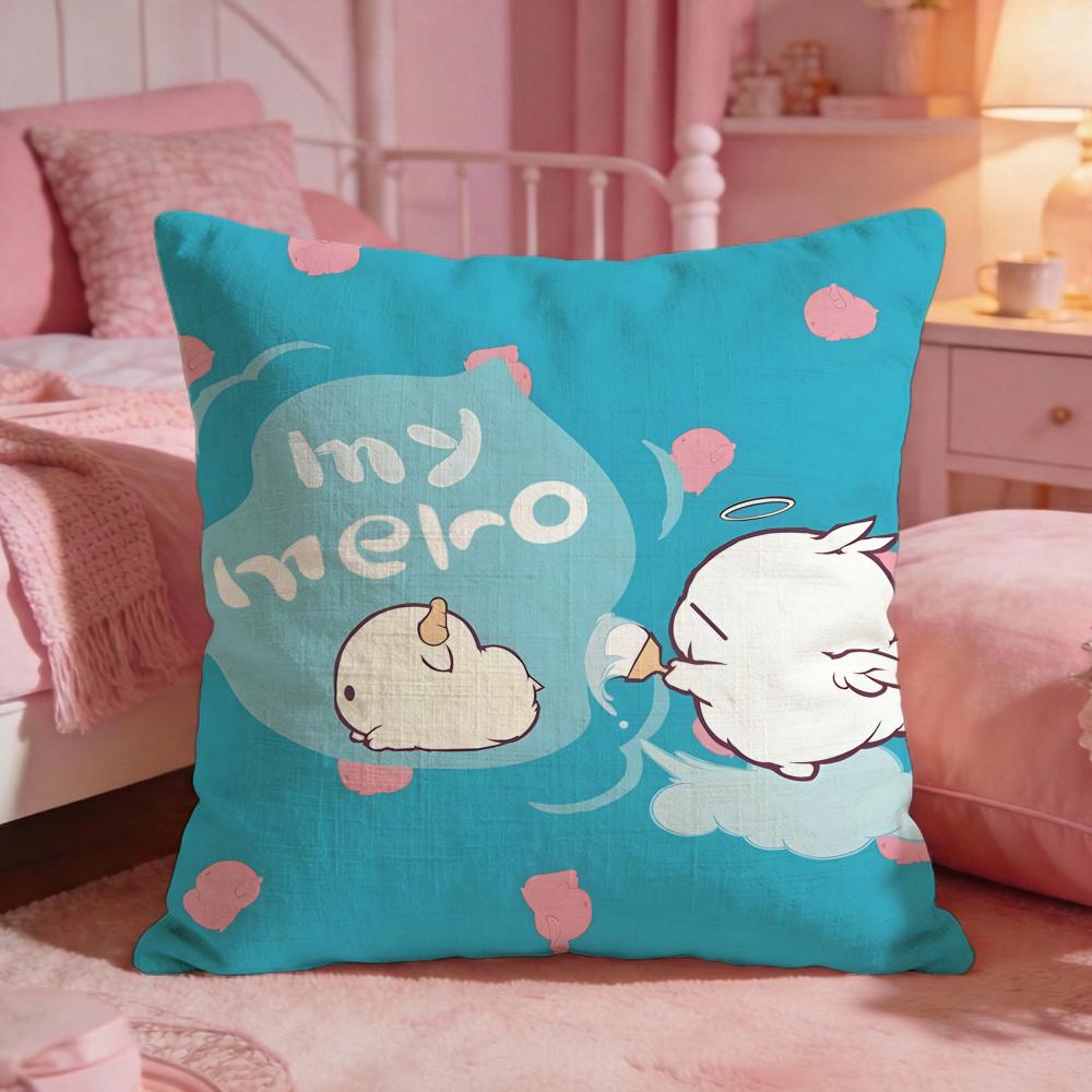 MMASHIMAROs Cute Cartoon Cushion Cover Premium Comfort Reversible Pillow Cove Two In One Design For Any Room Car Interior