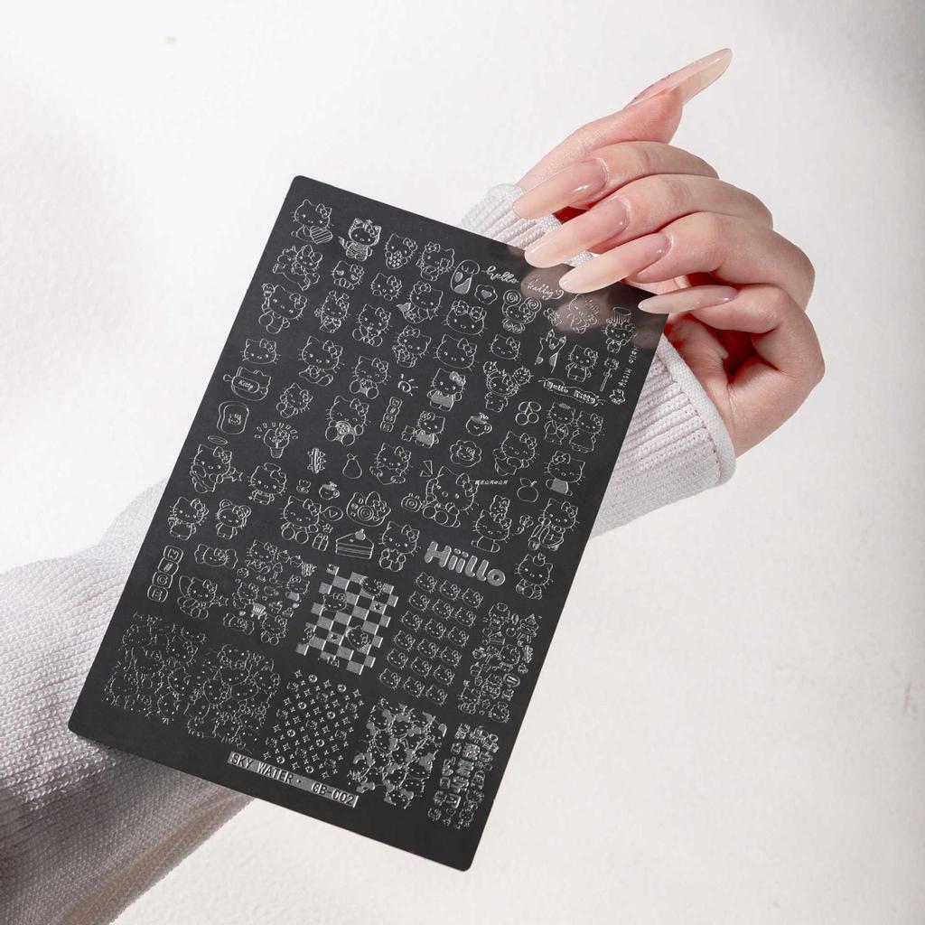 Holiday Nail Art Plate: Snowman, Reindeer, Butterfly, Flowers, Fireworks, Hollow National Style Designs