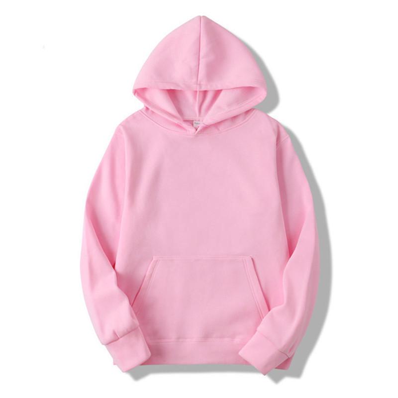 2021 Men's Solid Color Hooded Pullover Sweatshirt