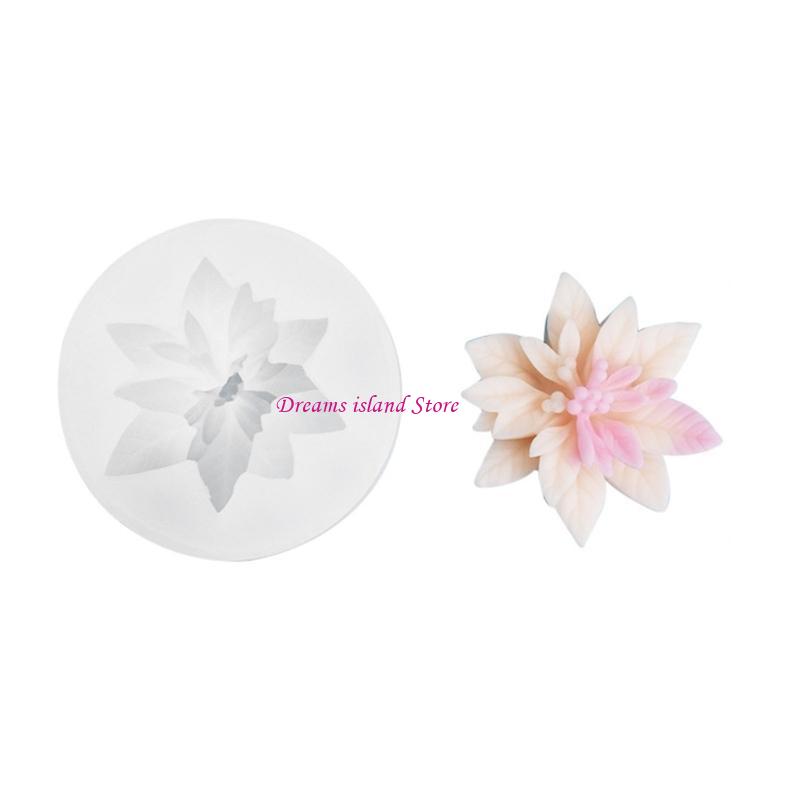 Lotus Camellia Decoration Silicone Mold Epoxy Resin DIY Ornaments Making HX6C