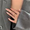 European Retro French Hollow Titanium Steel Women's Chain Ring