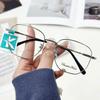 Ultralight Semi-Titanium Myopia Eyeglass Frames, Retro Style, Prescription-Fittable for Men & Women, Suitable for Large or Round Face.
