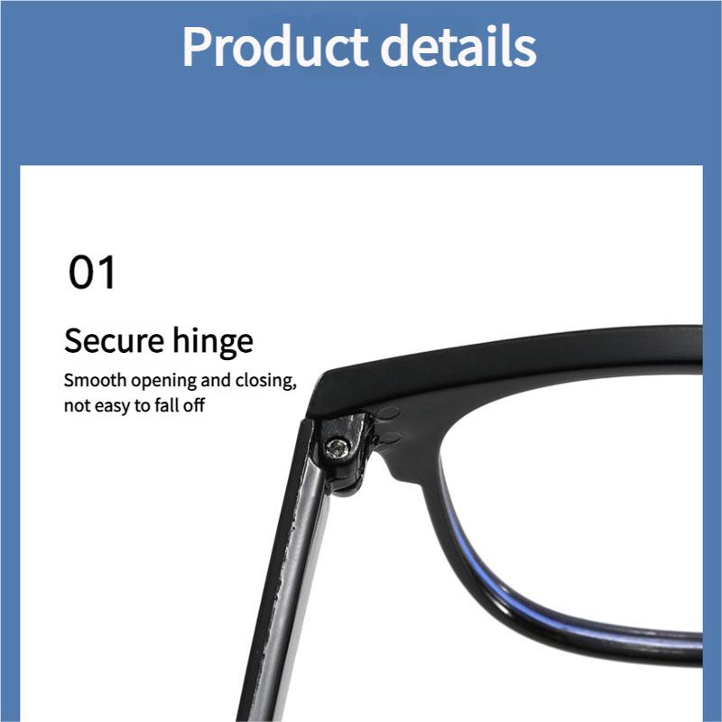 1PC Non-Prescription Blue Light Glasses Retro Square Frame Fashion Accessory for Computer Eye Protection UV Blocking Unisex