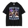T-shirt Drôle Jésus Est Ressuscité Rock Star Unisexe Vêtements Mode Gothique Cool T-shirt Unisexe Coton Haute Qualité T-shirts Décontractés