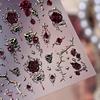 Halloween Nails Blood Rose Nail Stickers Self-adhesive Bronzing Nail Stickers Floral Nail Decals