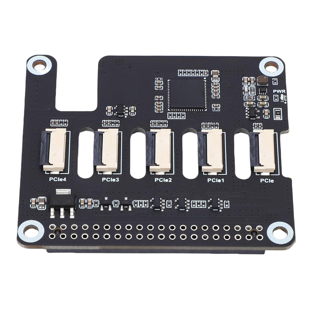 PCIe To 4 Ch PCIe FFC Adapter Board Fit for RasPi 5 PCIe Gen2  Pansion Module with 4 FFC Connectors Supports Multiple PCIe HAT  Ing