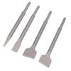 4PCS Electric Hammer Chisels Round Shank Point and Flat Chisel Set for Stone Concrete Brick Wall
