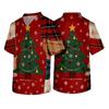 Men's Christmas Themed Holiday Caregiver Uniform for Work In Hospitals and Clinics