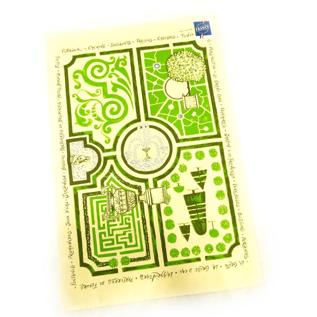 Les Trésors De Lily [L4713] - Designer Tea Towel 'Jardin À La Française'