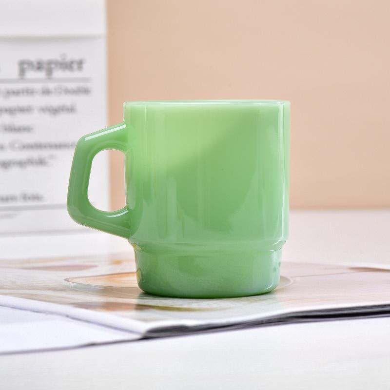 Korean Style Glass Coffee Travel Mug Milk Tea Water Cup Espresso Cups Personalized Milk Jade Mugs Mate Gifts Tableware