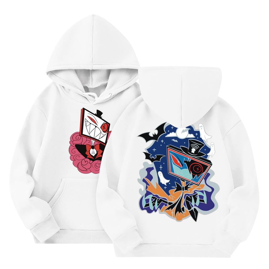 Child Fashion Lightweight Long Sleeve Pullover With Pockets  Print Hoodie