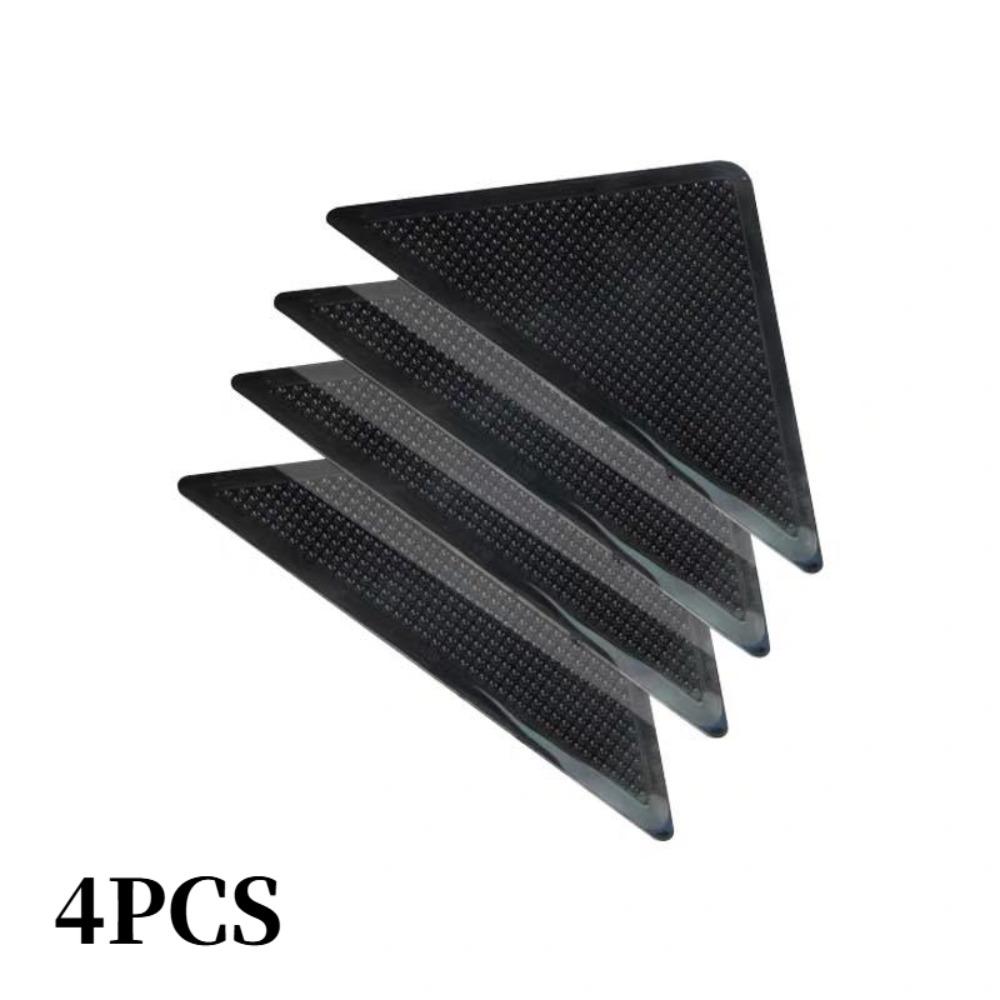 

4 count silicone rug grippers for small carpets prevent sliding on hard floor suit for bath mat and entry rug
