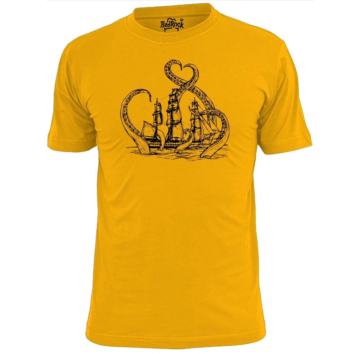 

Mens Vintage Kraken Ship T shirt 2XL