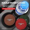 Car Cup Holder Pad PU Leather Slot Non-slip Coaster Mat For Ford Mustang SHELBY GT 500 350 Convertible V Mach E Rainproof Focus Fiesta Escape Ecosport