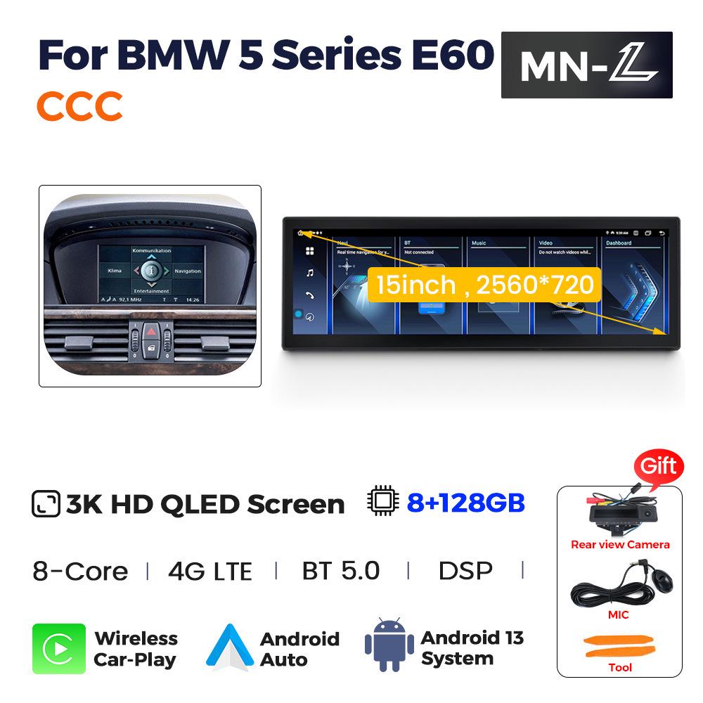 Compatible with BMW 5 Series (E60, E61, E63, E64) 15" Android Display