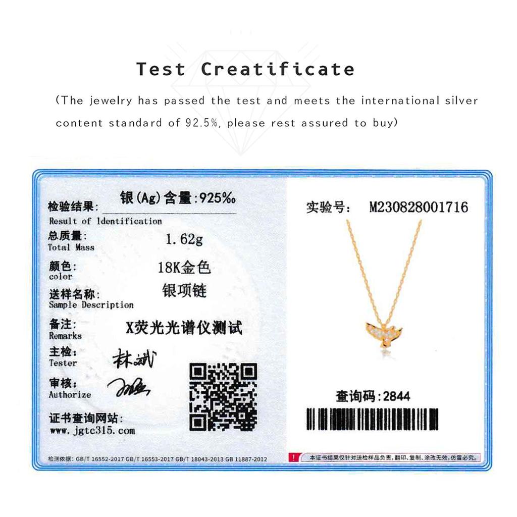 ANDYWEN 925 Sterling Silver Bird Zircon CZ Pave Pendant Long Chain Luxury Fine Jewelry