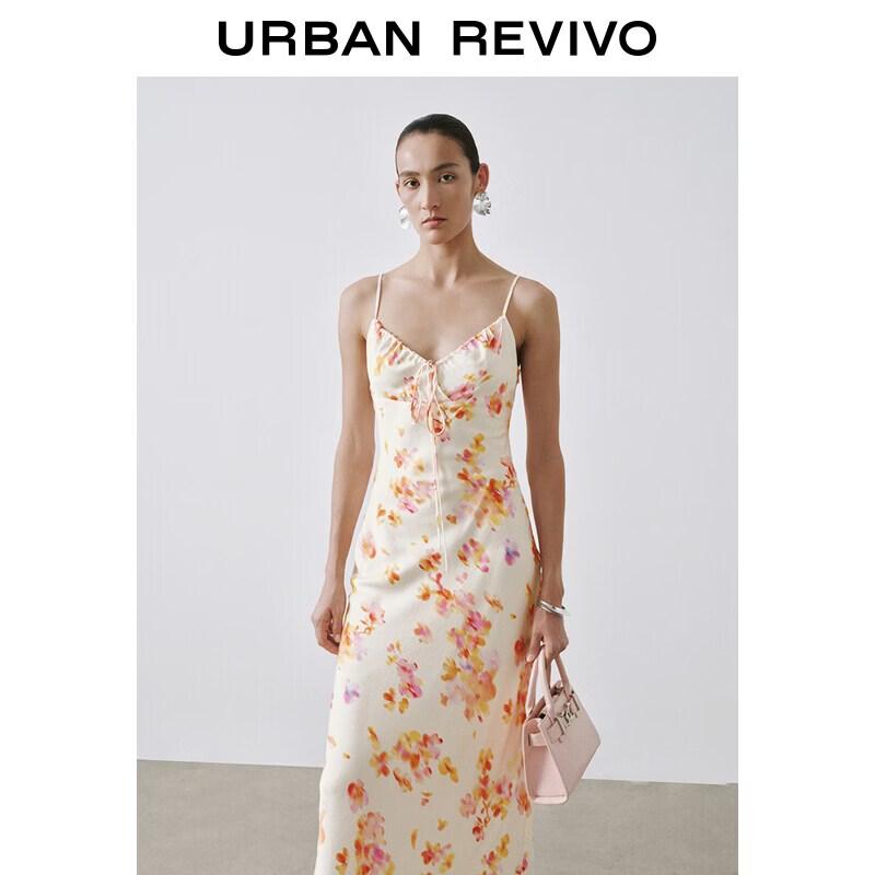 UR 2026 French Style Floral Slip Dress