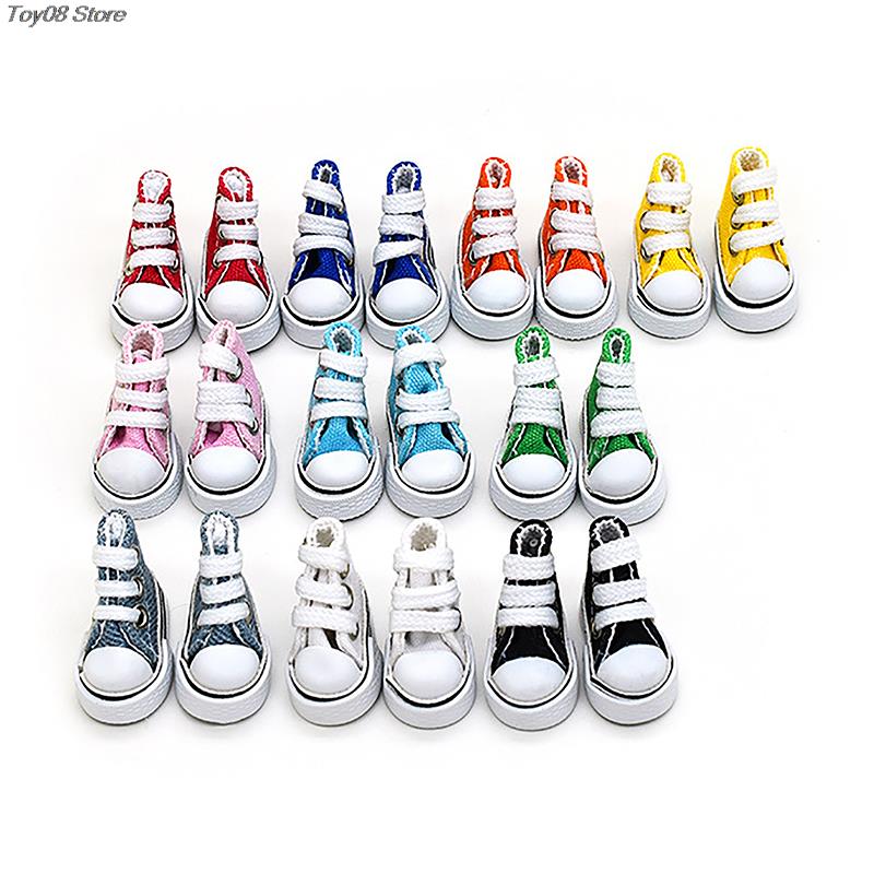 1 pièce Chaussures Mini Innovantes et Pratiques de 3,5 cm pour Poupée Russe 1/6 Chaussures Baskets Bottes Jouet Danse des Doigts Chaussures en Toile