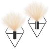 Jexine 2 Pcs Boho Wall Decor Gold Wall Art Hanging Planters with Artificial Pampas Mounted Metal Decor Modern Home Display Art Bedroom Bathroom