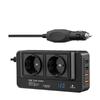 200W Vehicle Inverter Converting 12V DC To 220V AC Featuring Two Power Sockets and Four QC3.0 35W USB Ports