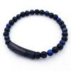Stainless Steel Tigers Eye Beaded Bracelet Men Women Geometric Style Fashion OL Jewelry
