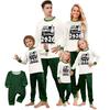 Family Matching Christmas Print Neck Long Sleeve Top and Pants Loungewear Set for Holiday