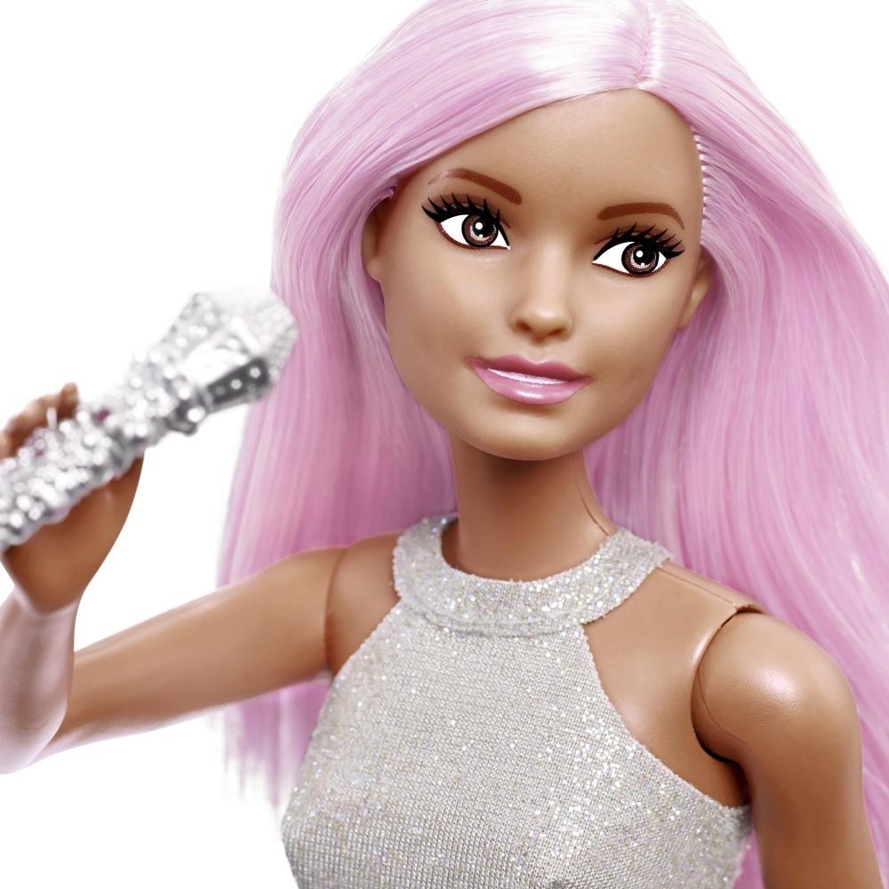 Barbie Barbie 65 Barbie a pracovní popová hvězda panenka Barbie Oblékání domeček pro panenky Hrajte si s panenkou Hrajte od 3 let Stříbrná JCW42