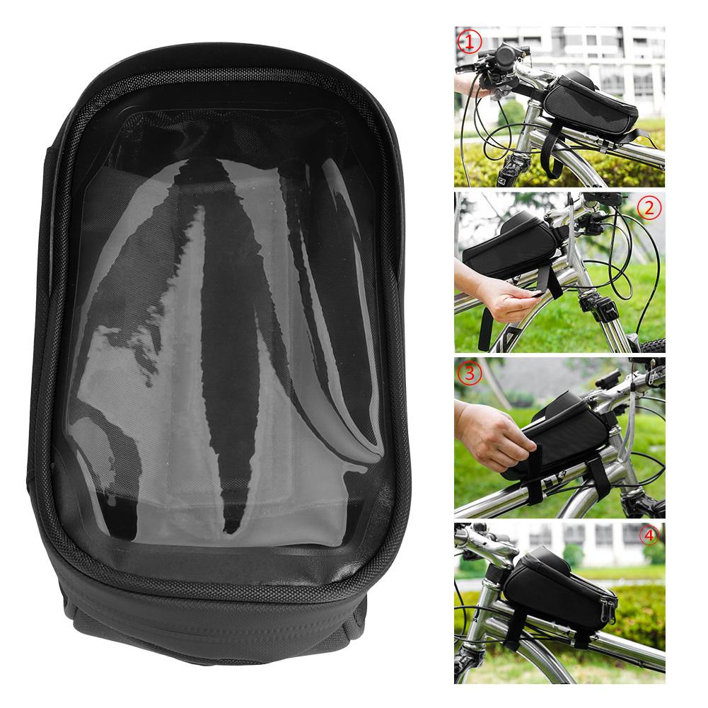 WHEEL UP Rainproof Bicycle Bag Frame Front Top Tube Reflective Cycling Bike Bags Touch Screen Bag Mountain Bike