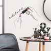 Simple Sketches with Nail Polish on Both Hands for Bedroom Dressing Room Decoration and Beautification Wall Stickers