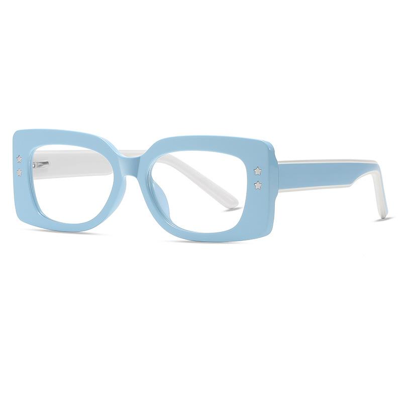 Fashion Women Reading Glasses Square TR90 Computer Anti-Blue Light Women Men Presbyopia Hyperopia Eyeglasses Stars Decorative