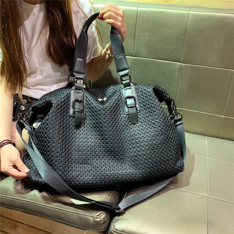 Nylon-Netztasche, große Kapazität, Damen-Neue lässige Umhängetasche, große Gepäcktasche, Trend, große Umhängetasche mit Reißverschluss, kurze Reisetasche