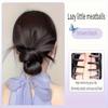 Elegant Women'S Elegance Hair Clip Bun with Feather Accent - Heat-Resistant Synthetic Wig, Perfect for Daily Wear & Parties, Stylish Low Bun