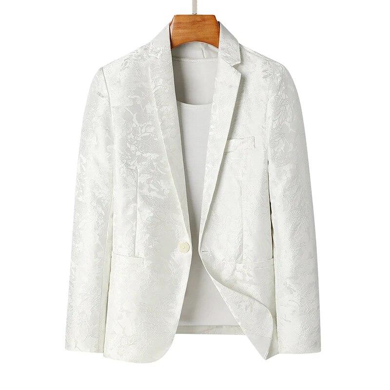 Men's Palace Blazer Jacket Luxury Jacquard Weave Suit Party Handsome Wedding Gentleman Blazer Coats