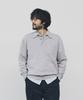 Geonjiulleunseu Cashmere Blend Pocket Collar Knit - Melange Grey