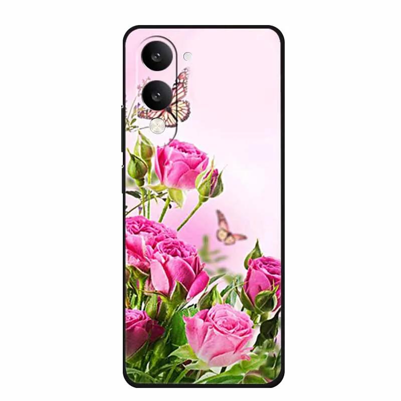 Phone Case For Vivo T4 Lite 5G Soft Silicone Cover Black TPU Cases For Vivo T 4Lite T 4 Lite Funda Back Protective Para Bumper