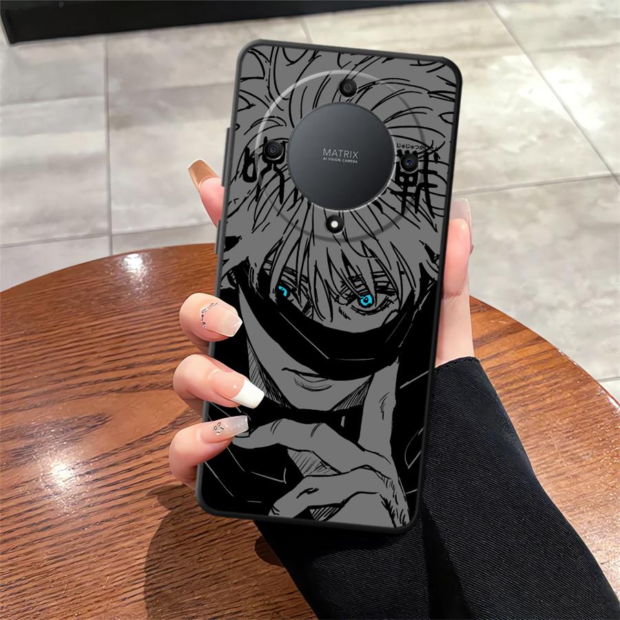 Anime J-uju-tsus Ka-ise-ns Black Soft Phone Cover Case for Honor X6 70 Magic5Lite 200 400 Lite X8 8X X7 X5b 90 X9a