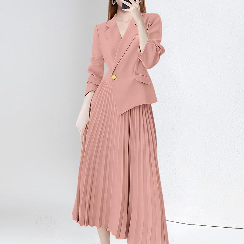 ZANZEA Women Turn Down Collar 3/4 Sleeve Loose Casual Long Dress