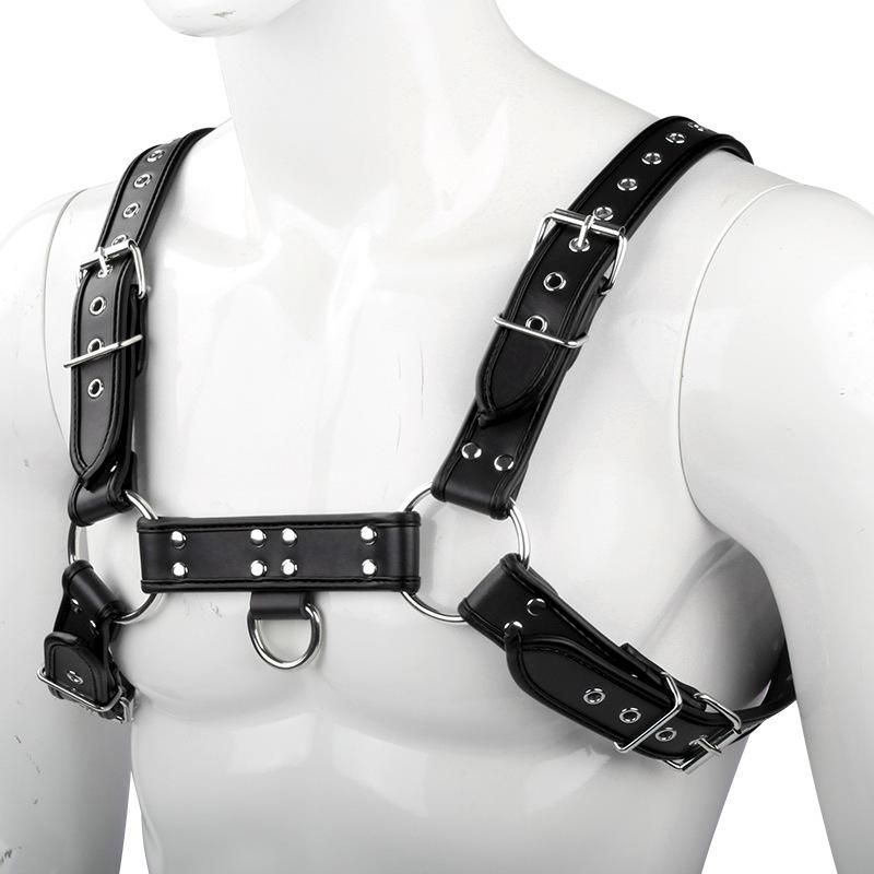 6 Colors Men Harness English Bull Dog Leather Chest Belt Fetish Clothing Sexy Straps Bondage Erotic Products Sex Toys For Men