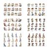 1 Sheet Handbook Sticker Set, Scrapbooking Decorative Sticker Adhesive Sticker for Luggage Glass Planners Notebook