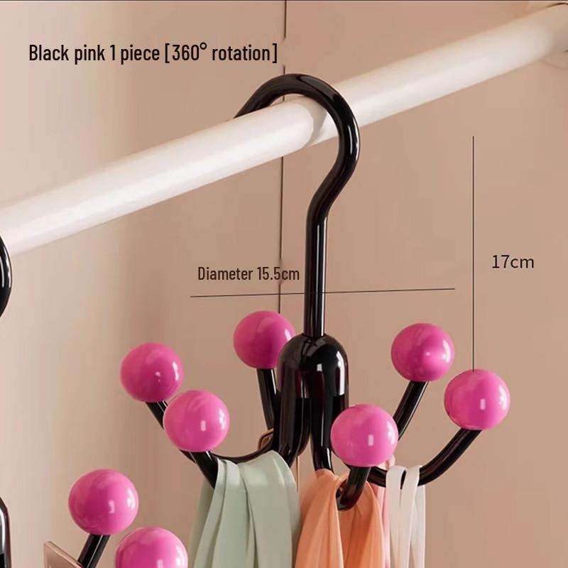 Dopamine Six-Claw Rotating Hook Rack: No-Punch Storage for Bags, Hats, and Underwear