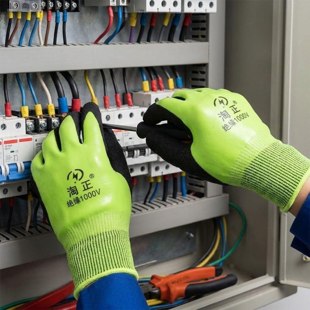 High Elasticity Electrician Insulating Gloves Anti Slip Safety Protective Gloves Worker Safety