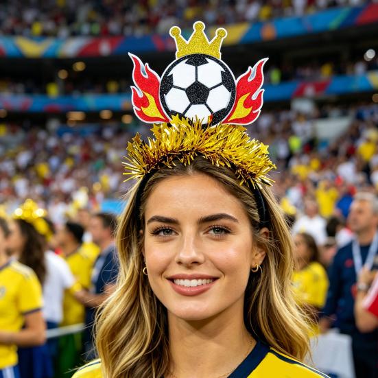 2026 Soccer Match Headband, Elastic Black Headband for Adults And Kids, Non-Slip Glitter Football Game Fan Headwear. Soccer Goal Party Accessory
